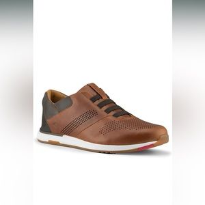 Kizik Shoes Mens Size 8.5 Brown Leather Boston Slip On Hands Free Sneakers
